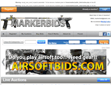 Tablet Screenshot of markerbids.com